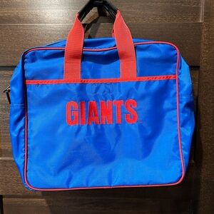 Vtg 1990s Mead NFL New York Giants Messenger Carry-on Gym Laptop Book Bag